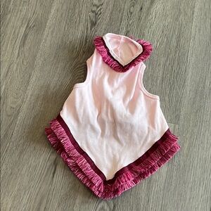 Pink Diaper Cover with Ruffled Trim